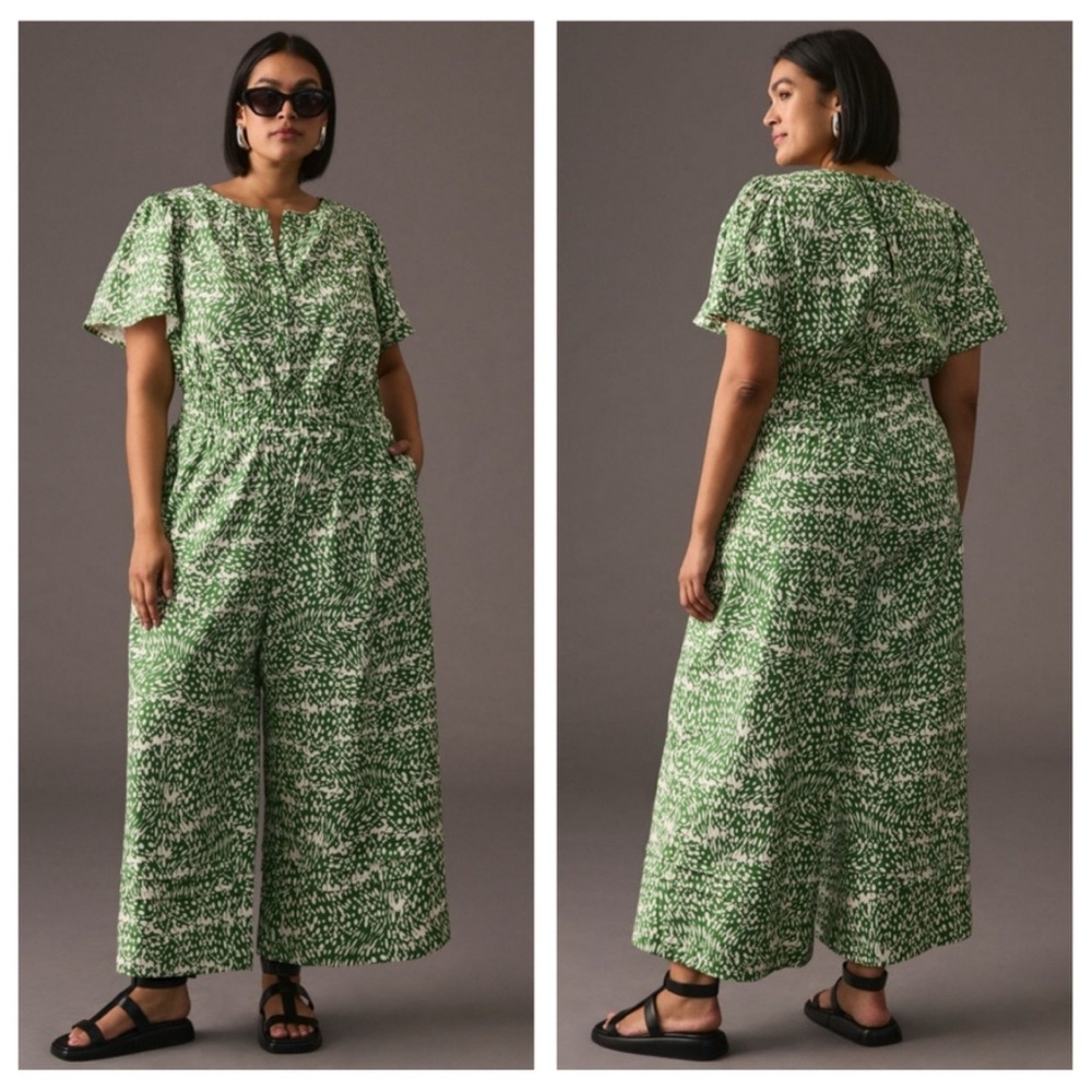 Anthropologie Somerset green jumpsuit